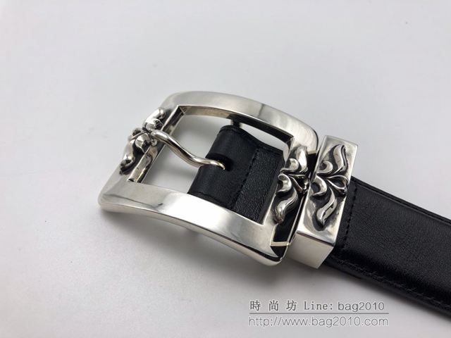 chrome hearts皮帶 克羅心男士腰帶 克羅心汪峰同款皮帶  gjc1591
